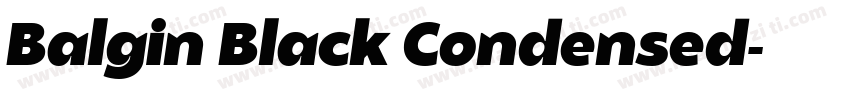 Balgin Black Condensed字体转换